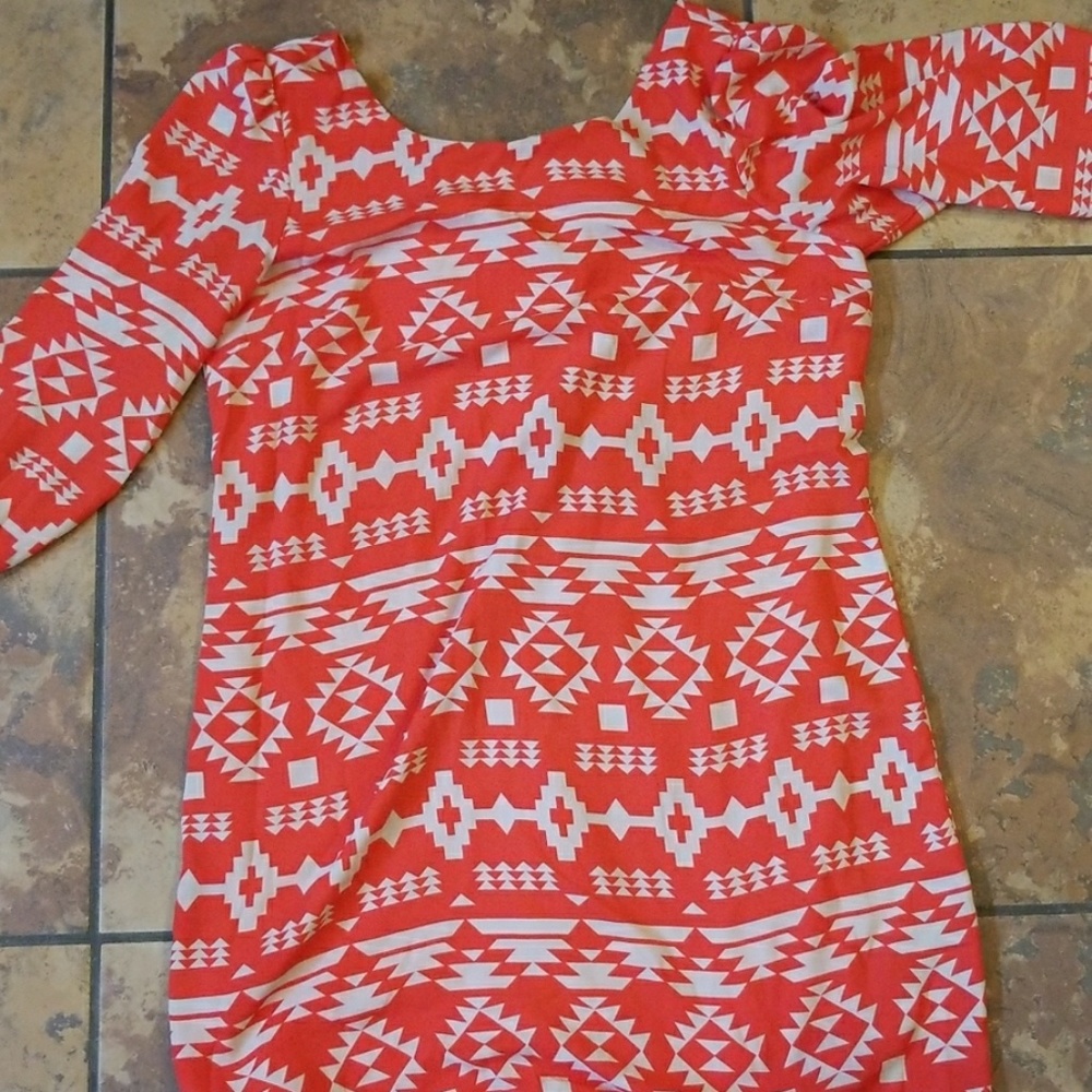 Aztec print dress